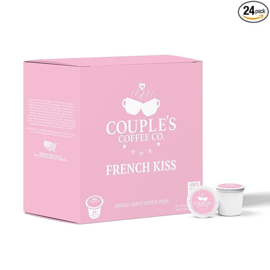 Couple's Coffee French Vanilla K-Cups | Gives Back to Military Families | Medium Roast Coffee Pods | Gourmet Flavored with Smooth French Vanilla Flavors |100% Arabica Beans | Love at First Sip | 24 Count