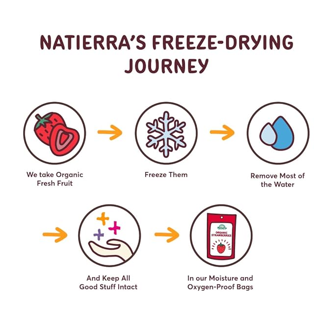 Natierra Organic Freeze-Dried Tropical Fruits | Non-GMO & Vegan | 1.5 Ounce (Pack of 2)