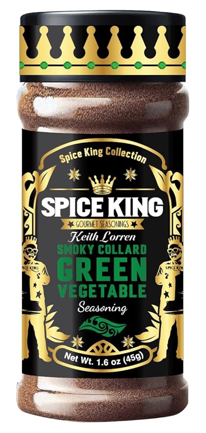 Spice King Collard Green Seasoning ??1.8 Oz Shaker Bottle ??Jamaican Greens Seasoning for Collard Greens, Vegetables, and Southern Dishes with Authentic Caribbean Flavor