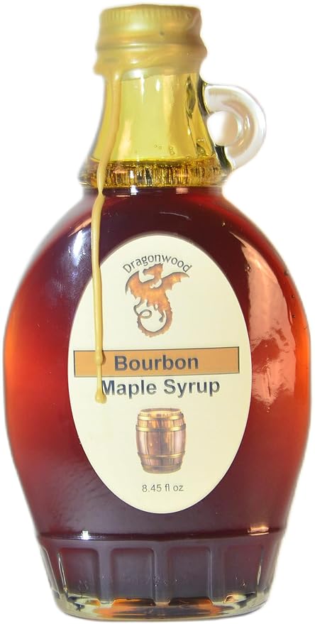Bourbon Maple Syrup - For Pancakes and Waffles ??Made With Pure Maple Syrup And Dealcoholized Bourbon - By Dragonwood (8 fl oz)