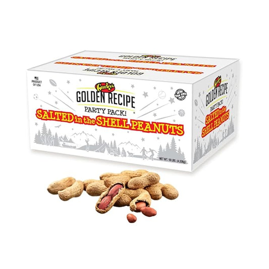 Gurley's Premium Peanuts In-Shell, Fire Roasted & Salted In Shell Peanut, Bulk Party Pack, 10 lb Box ??Dry Roasted Peanuts Salty Snack for Events & Gatherings