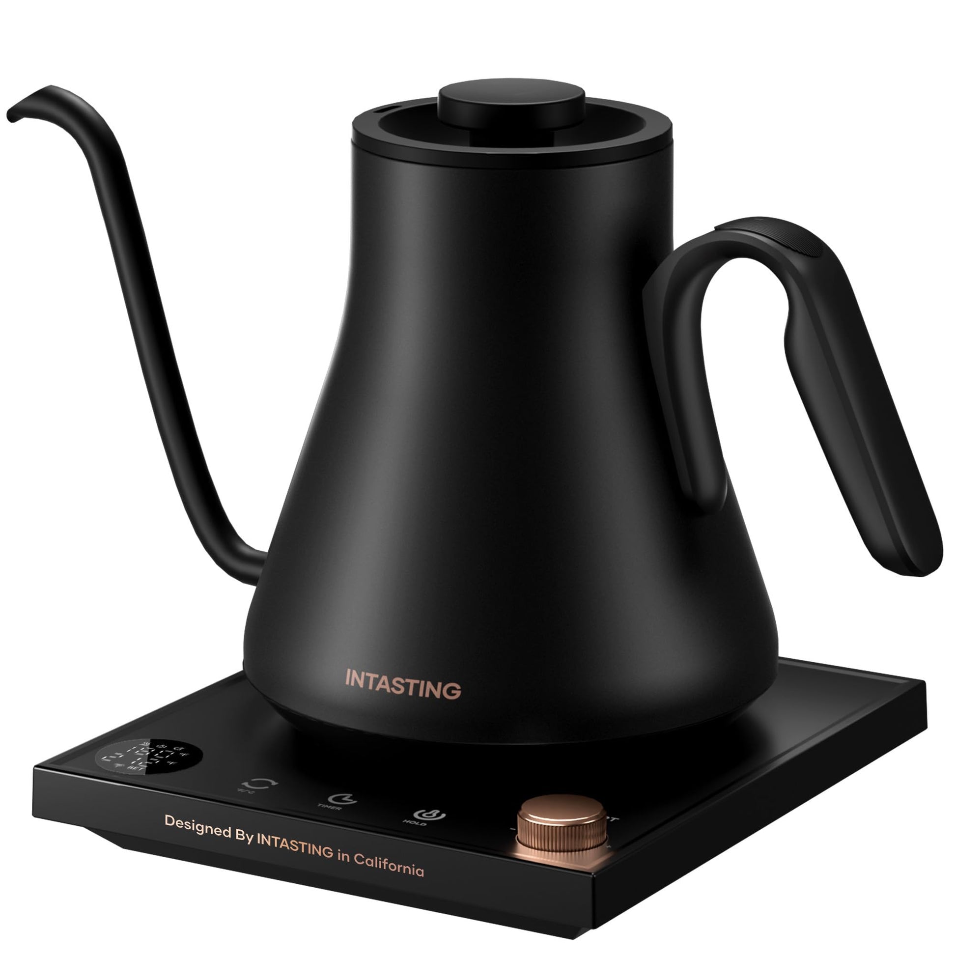 INTASTING Gooseneck Electric Kettle with 1℉ Temperature Control, 0.9 Liter