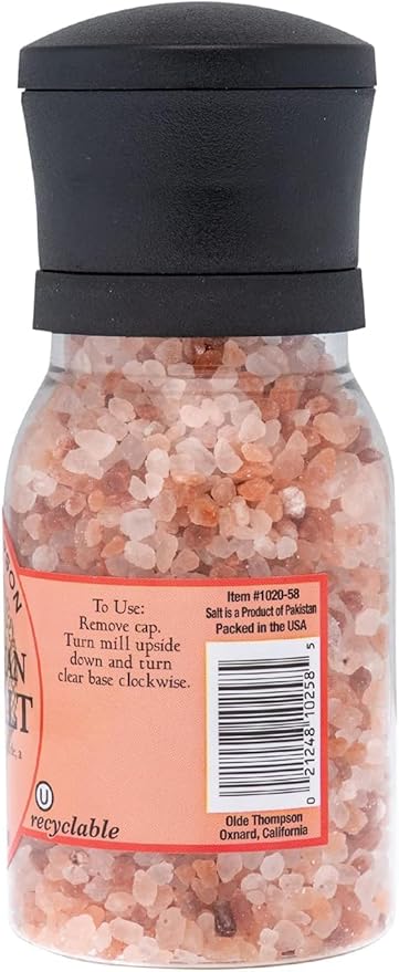 Olde Thompson Himalayan Pink Salt Grinder, 10 Ounce