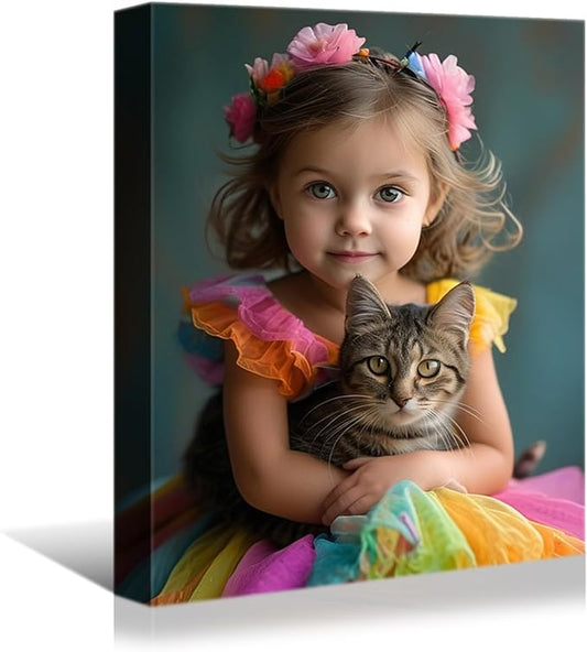 Hoopwarte Custom Photo Canvas Prints, Personalized Framed Wall Art-Home Decor Gift - Digital Printing Photo to Canvas (28L?쐘40W 70x100cm)- Ready to Hang