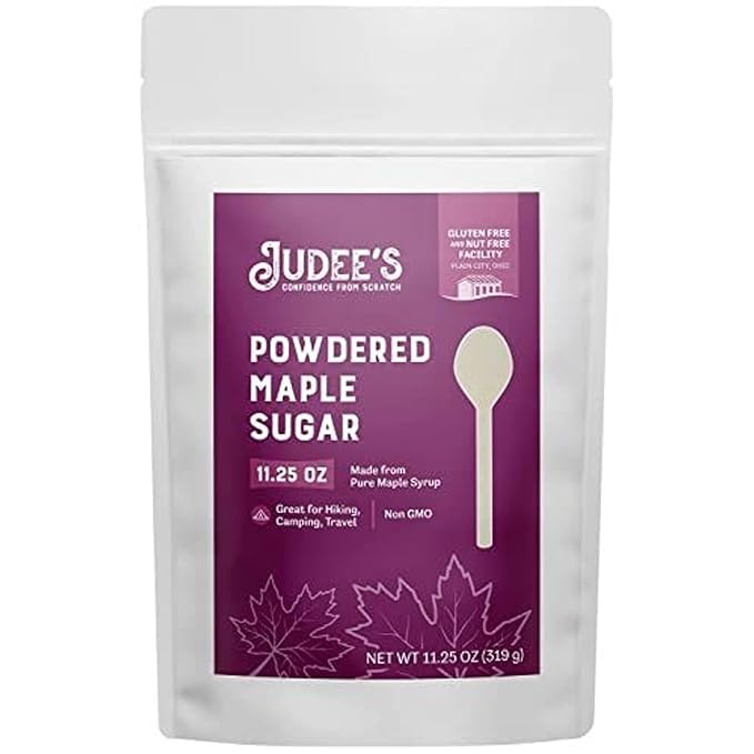 Judee?셲 Powdered Maple Sugar 11.25 oz - Confectioners Sugar from Maple Syrup - 100% Non-GMO, Gluten-Free, and Nut-Free - Great for Baking, Frosting, and Dusting