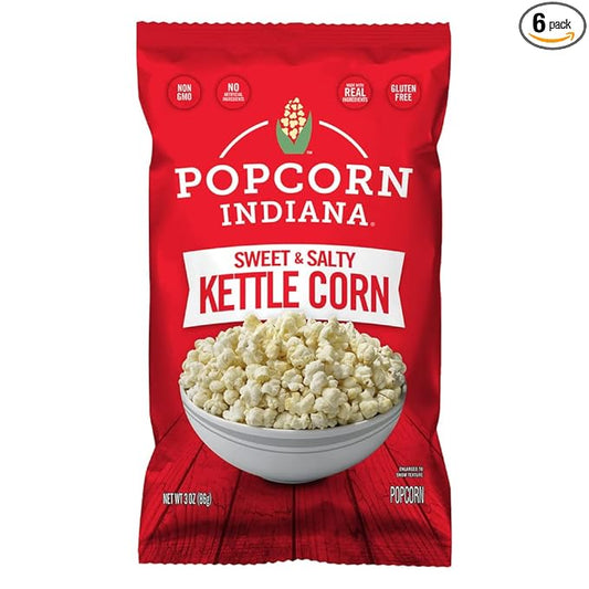 Popcorn Indiana Kettle Corn, 3 Oz (Pack of 6)