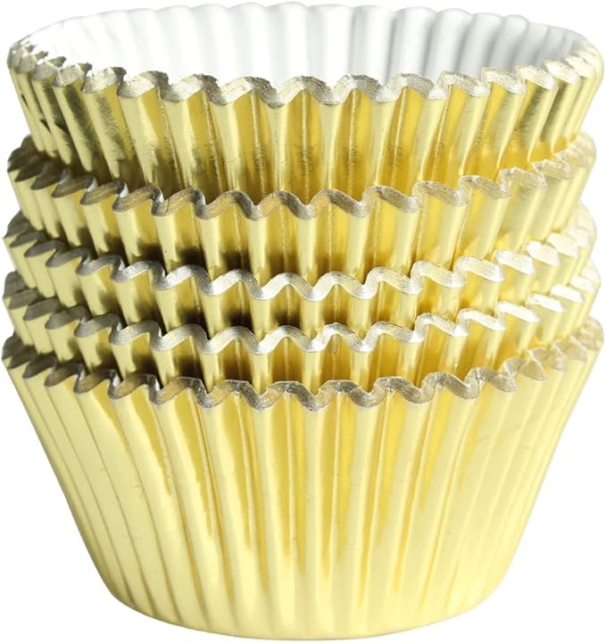 Gold-Foil Cupcake-Liners Paper-Baking-Cupcake,for Birthday Parties, Weddings,Standard Sized(pack of 100ç«???,<div>