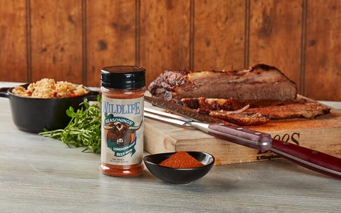 Wildlife Seasonings Longhorn Brisket Rub ??Sweet & Smoky Dry Rub Seasoning for BBQ & Smoking | Perfect Beef & Meat Seasoning with Spice Heat | 5.75 oz Bottle