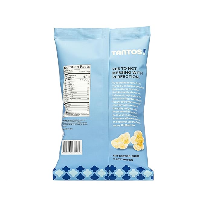 Tantos! Puffed Pasta Chips ??Healthy Pasta Snack by Top Chef Joe Sasto ??Plant-Based, Low Calorie, Crunchy Chips ??Variety Pack ??Marinara, Pesto, Cacio e Pepe, Classico ??Gourmet Bold Flavors (1 oz 6 Pack, Classico)