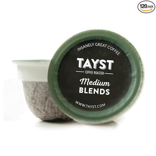 Tayst Coffee Pods, Medium Sampler Box Medium Roast, K Cups Compatible with Keurig Coffee Maker, Sustainable Single Serve, Pack of 240