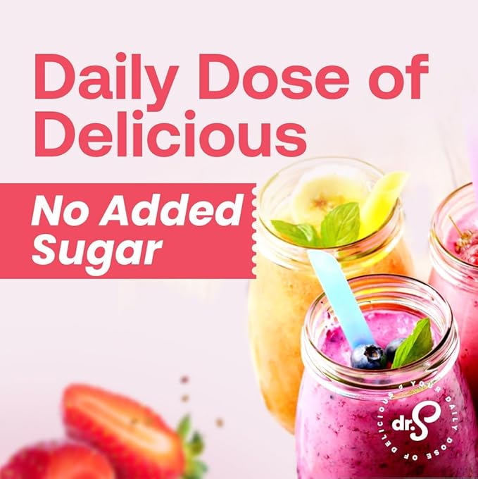 Dr. Smoothie 100% Crushed Strawberry ??No Added Sugar, Made with Real Fruits/Fruit Juice ??Vegan, No Artificial Colors or Flavors ??Juicy Strawberries for a Sweet & Vibrant Treat ??46 oz Bottle