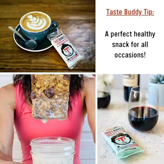 Taos Bakes Snack Bars - Piñon Coffee + Dark Chocolate - Gluten Free, Non-GMO Healthy Granola Bars - Nutritious & Delicious Baked Bars - 1.8oz