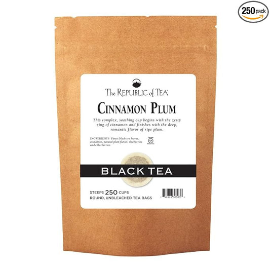 The Republic of Tea Cinnamon Plum Black Tea, Refill Pack of 250 Tea Bags