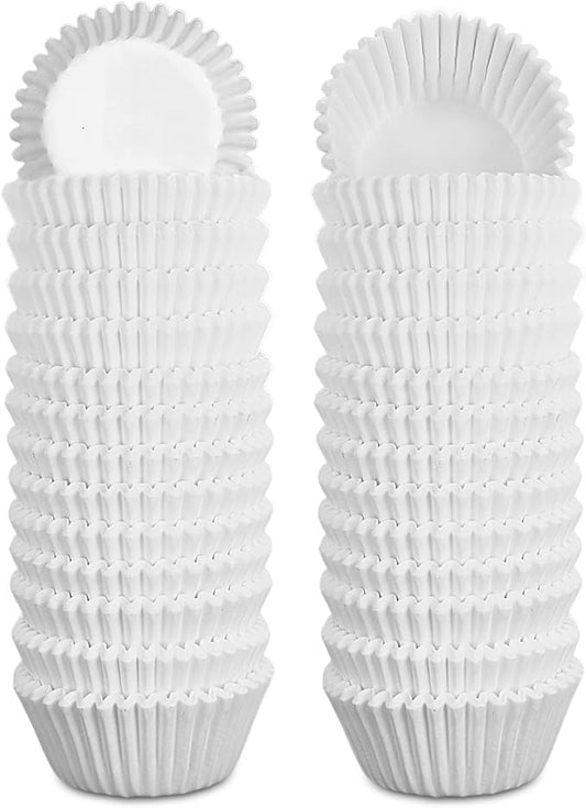 1000 Pcs White Mini Cupcake Liners Small Muffin Liners No Smell Premium Greaseproof Paper Cupcake Wrappers Baking Cups (1.25 Inch Bottom Dia.)