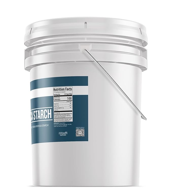Earthborn Elements Tapioca Starch 5 Gallon Bucket, Tapioca Flour, Resealable Bucket (400 Ounce)
