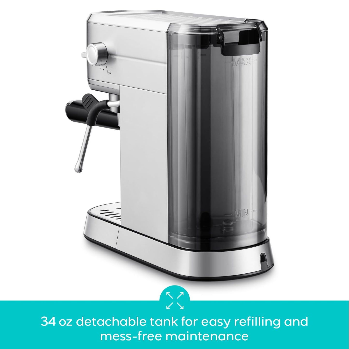 CASABREWS CM5418 Compact Espresso Machine with Milk Frothing Steam Wand