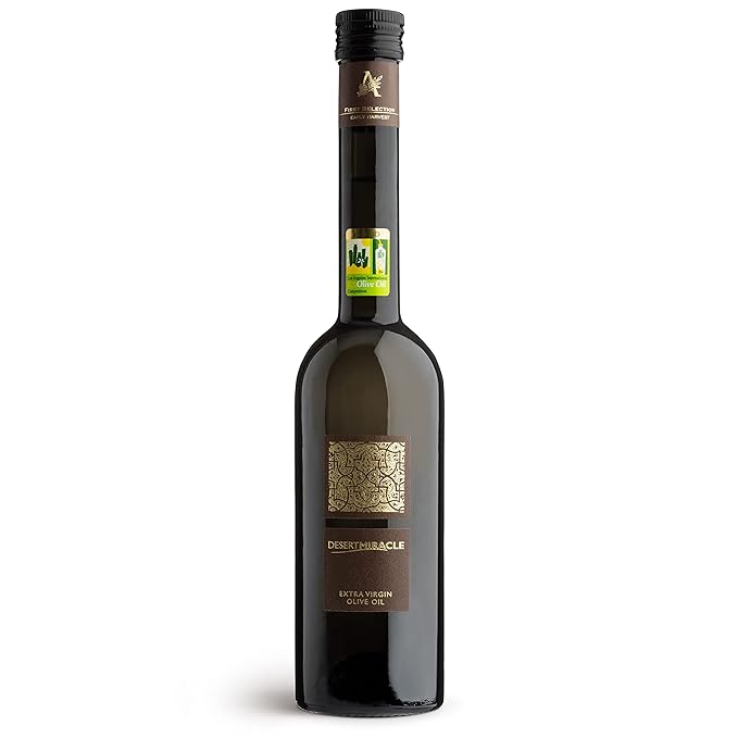 DESERT MIRACLE Cold Pressed Polyphenol Rich Moroccan Olive Oil, Extra Virgin Olive Oil with High Polyphenols, Organic, First Cold Pressed EVOO From Morocco, 17 Fl Oz