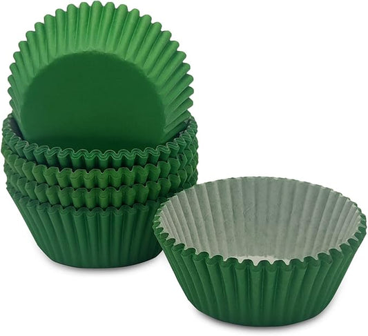 Standard Baking Cups, Classic Green Greaseproof Festive Cupcake Liners, 150-Count