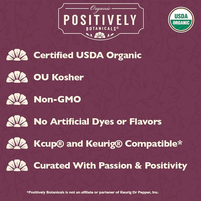 Organic Positively Botanicals Company, Chicory Root, K-Cup Compatible, 24 Pods