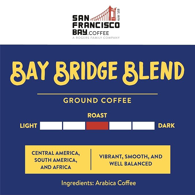 San Francisco Bay Ground Coffee ??Bay Bridge Blend (28oz Bag), Medium Roast