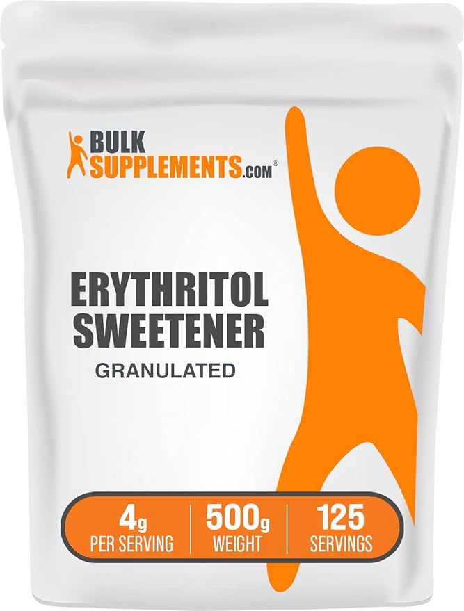 BulkSupplements.com Erythritol Powder - Erythritol Sweetener. Sugar Substitute - Zero Calorie Sweetener, Granular & Gluten Free, 4g of per Serving, 500g (1.1 lbs) (Pack of 1)