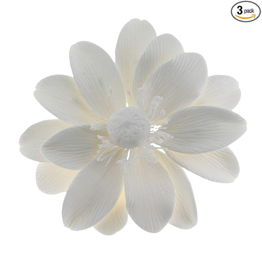 Global Sugar Art Double Anemone Sugar Cake Flowers White, 3 Count by Chef Alan Tetreault