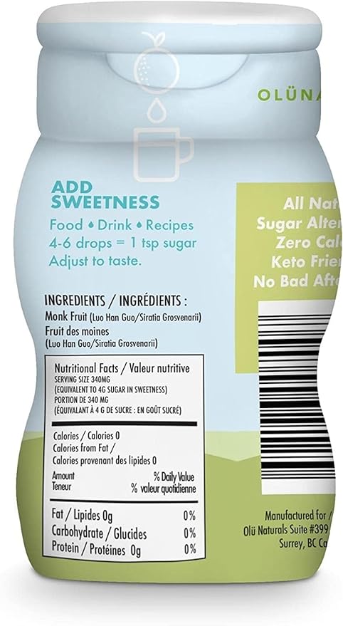 SweetMonk - 100% Pure Original Monk Fruit Sweetener Liquid Sugar Substitute - 1.7oz | No Water Added MonkFruit Extract | Zero Calorie Keto Friendly MonkFruit Drops | Vegan, Gluten Free | No Stevia