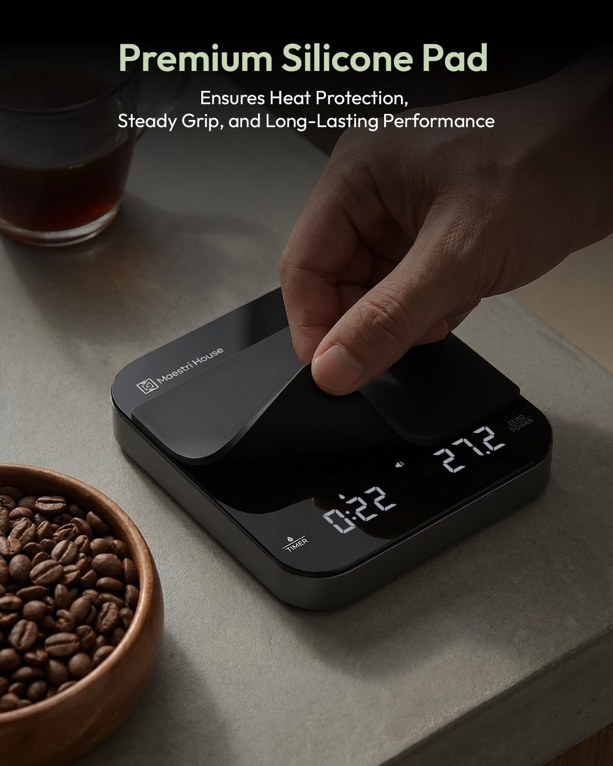 Maestri House S2 Espresso Coffee Scale with Timer 0.1g Precision Shot Scale