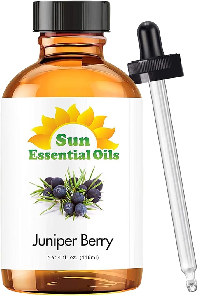 Sun Essential Oils 4oz Juniper Berry Essential Oil ??Aromatherapy Oil for Candle Use (4 Fluid Ounces)