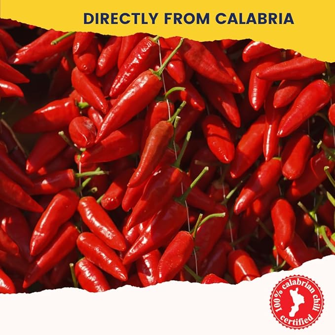 L'Oro Del Sud 100% Certified Dry Calabrian Chili Red Pepper Flakes, 1 KG (2.2 lbs), Crushed Pepper Flakes,Origin Guaranteed, Tubs, 1 Kg, Product of Italy