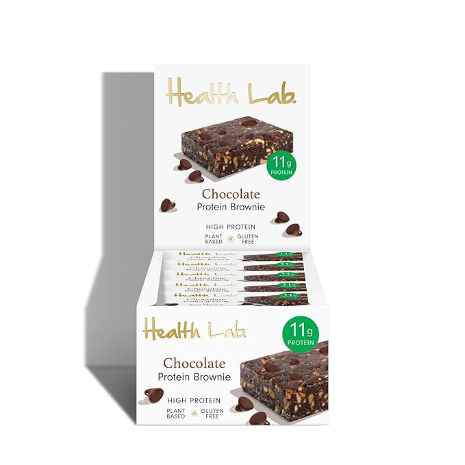 Health Lab - Vegan Protein Slice Brownie - Choc Bars 720gm (Pack of 12)