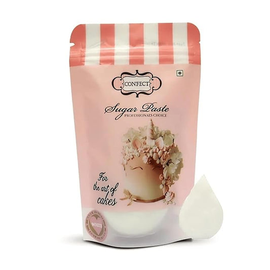 Confect White Fondant for Cake Decorating | Chef?셲 Choice Fondant Icing for Christmas Cakes, Cupcakes, Cookies & Baking ??Smooth, Easy to Roll & Mold ??Vanilla Flavor | Vegan, Gluten-Free, Nut-Free, Palm Oil-Free ??8.8 Oz
