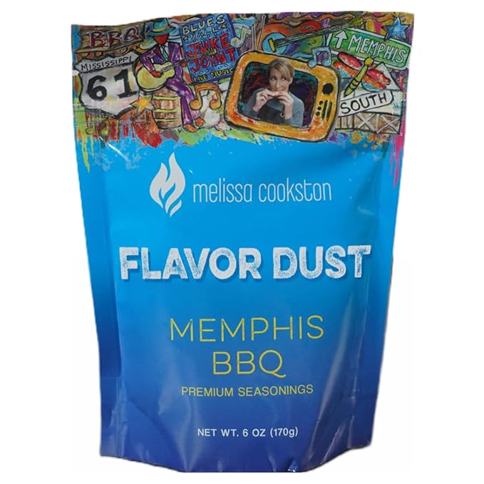 Melissa Cookston Flavor Dust | Chicken Wing Coating & Wing Dust for BBQ and Cooking | Award Winning & Competition Style Barbecue Dry Rub | Memphis BBQ, 6 Oz