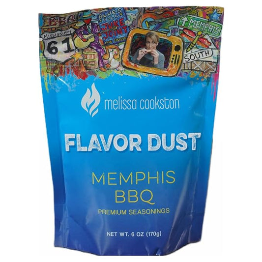 Melissa Cookston Flavor Dust | Chicken Wing Coating & Wing Dust for BBQ and Cooking | Award Winning & Competition Style Barbecue Dry Rub | Memphis BBQ, 6 Oz