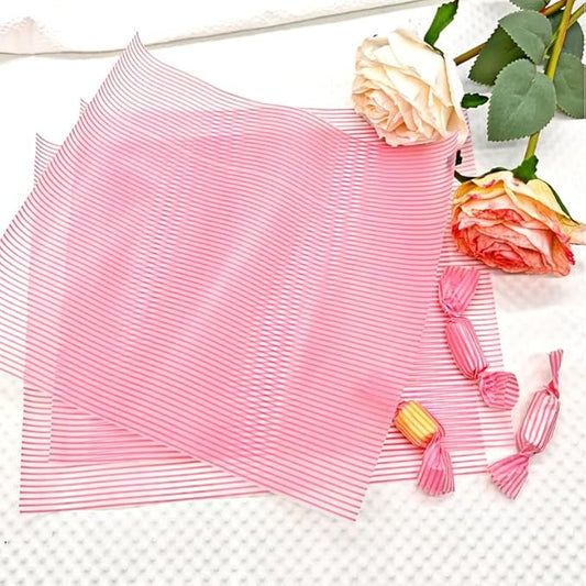 Wax Paper Disposable Food Packaging Greaseproof Paper Used for Packaging Hamburgers Sandwiches Candies and Cakes for Picnics. Line Pattern (100Sheets)
