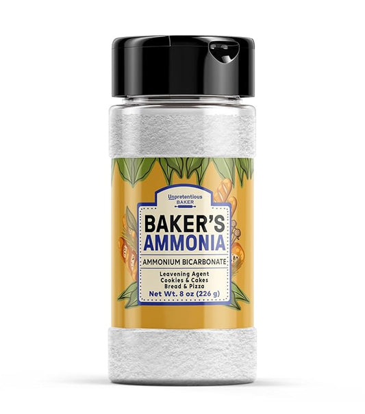 Unpretentious Baker's Ammonia (8 oz), Ammonium Bicarbonate, Traditional Leavening Agent