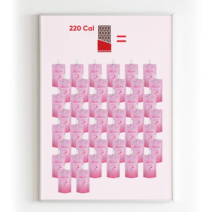 EVERYDAZE Sweet Jelly C Konjac Jelly | Vegan, Gluten Free, Sugar Free, Low Calorie | Healthy Drinkable Fruit Snack | 10 Pack Box Food Drink Pouch (Strawberry)