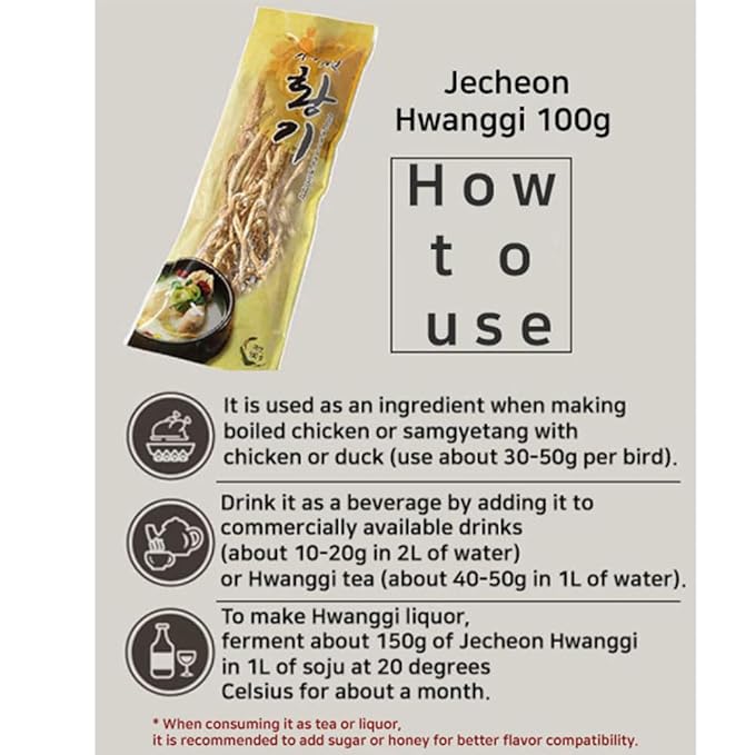 GAGOPADried Astragalus Root ??100% Korean Jecheon Hwanggi, Premium Quality, Perfect for Tea, Soup, and Herbal Infusions, 100g