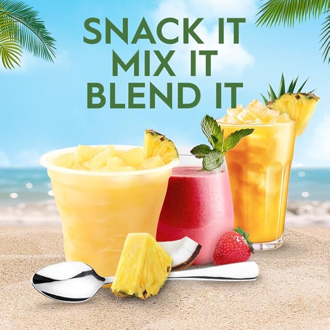 Del Monte Escapes Pineapple Pina Colada, 7 oz Cups, Pack of 6 (12 Cups)