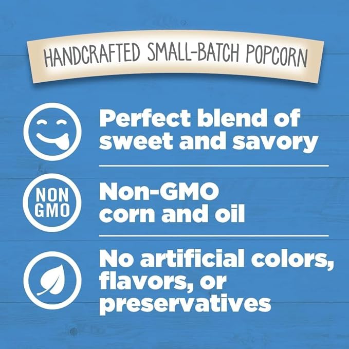 G.H. Cretors Cheese & Caramel Popcorn Mix (1 oz Bags ??40 Pack) Handcrafted Small Batch Popcorn, Gluten Free, Kosher, No Artificial Preservatives, Convenient Individual Bags