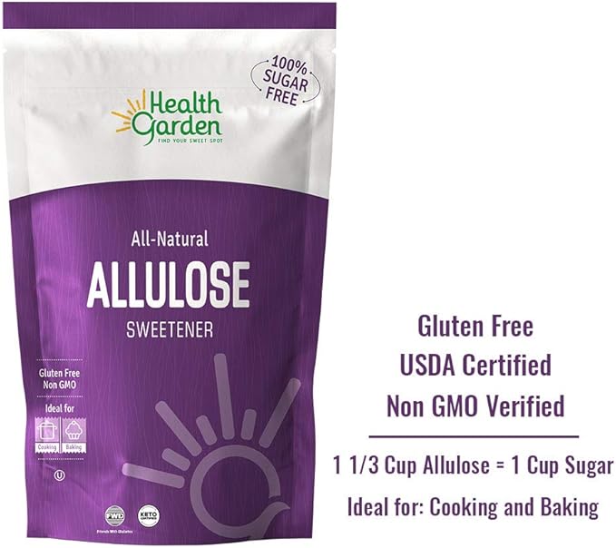 Health Garden Allulose Sweetener - Gluten and Sugar Free - Zero Net Carb - Non GMO - Kosher - Keto Friendly (14 OZ) (2)