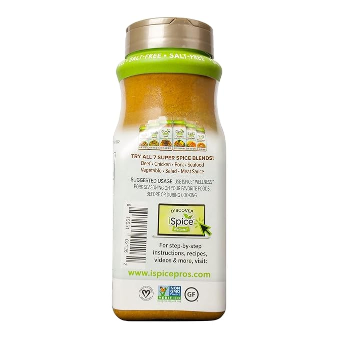 iSpice Blend| Pork Seasoning | 13.76 oz | Mixed Spice & Seasoning | Bulk Size | Halal | Kosher