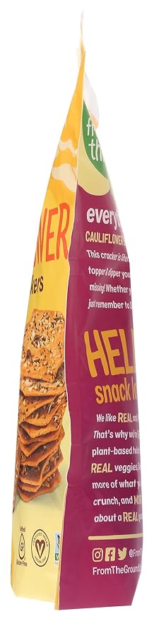 from The Ground UP Cauliflower Everything Snacking Crackers, 3.5 OZ