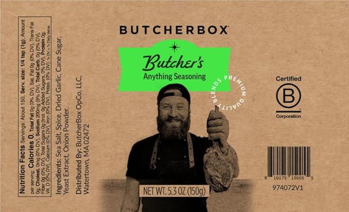 ButcherBox Butcher's Anything Seasoning, Premium Quality Blend, 5.3 oz