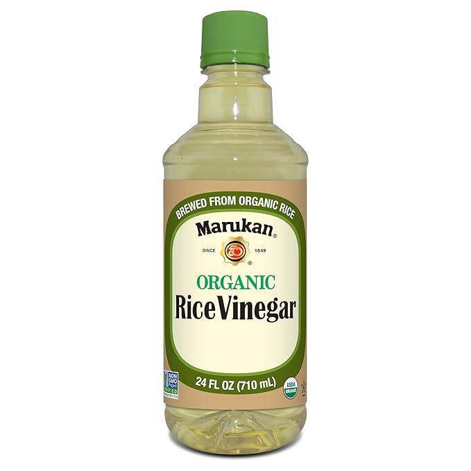 Marukan Organic Unseasoned Rice Vinegar for Enhancing Flavor & Cooking, USDA Organic, Marukan Rice Vinegar (24 fl oz)