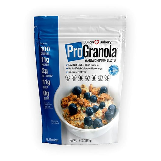 Julian Bakeryì§?ProGranolaì§?Cereal | Vanilla Cinnamon | 12g Protein | Paleo | 2 Net Carbs | Gluten-Free | Grain-Free | 15 Servings
