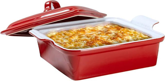 Emeril Lagasse Square Stoneware Baking Dish - 1.5Qt Lasagna Baking Dish, Perfect for Casseroles, Lasagna, and More!