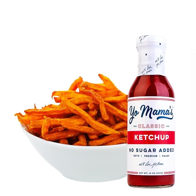 Yo Mama's Foods Keto Classic Ketchup ??Pack of (1) - No Sugar Added, Low Carb, Vegan, Gluten Free, Paleo Friendly, and Made with Whole Non-GMO Tomatoes!