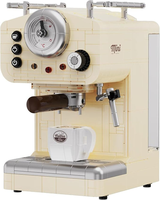 Retro Coffee Machine Building Set for Adults Boys Girls (678 Piece), Classic Semi-automatic Espresso Model Home Office Collection, Vintage Coffee Blocks Toy, Gifts for Building Blocks Lover