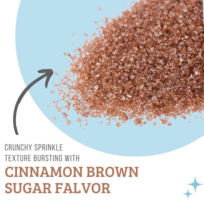 Sweets Indeed Cinnamon Brown Sugar Topping ??5.11 oz Jar | Holiday Baking & Drink Garnish | Edible Sugar for Cookies, Cupcakes, Cocoa, Coffee, Cocktails & Desserts